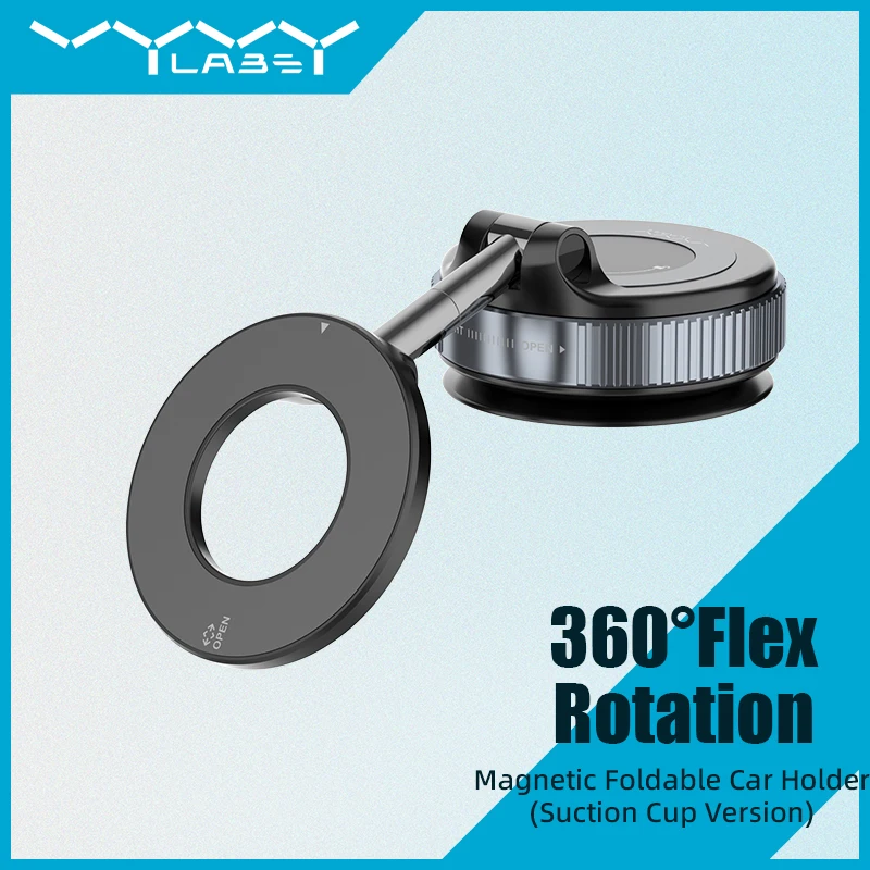 

Magnetic Car Phone Holder Mechanical Vacuum Suction Cup Rotate 360° Magnetic Adsorption Bracket Navigation Universal Holder