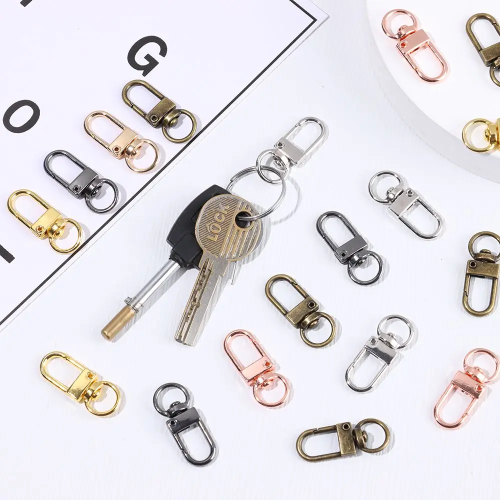 5Pcs Metal Bag Part Accessories DIY KeyChain Bags Strap Buckles Collar Carabiner Snap Hook Lobster Clasp