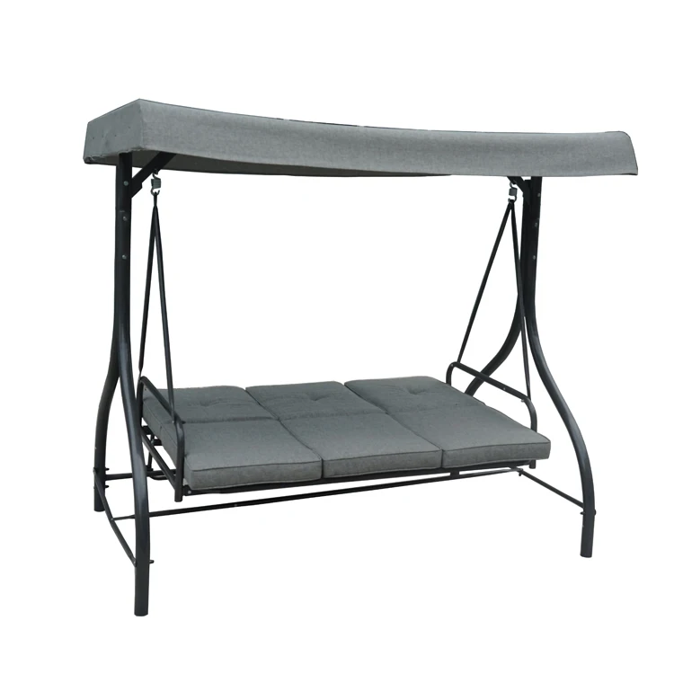 

Роскошные современные металлические многофункциональные садовые качели-диван для улицы, 3-местные, для взрослых