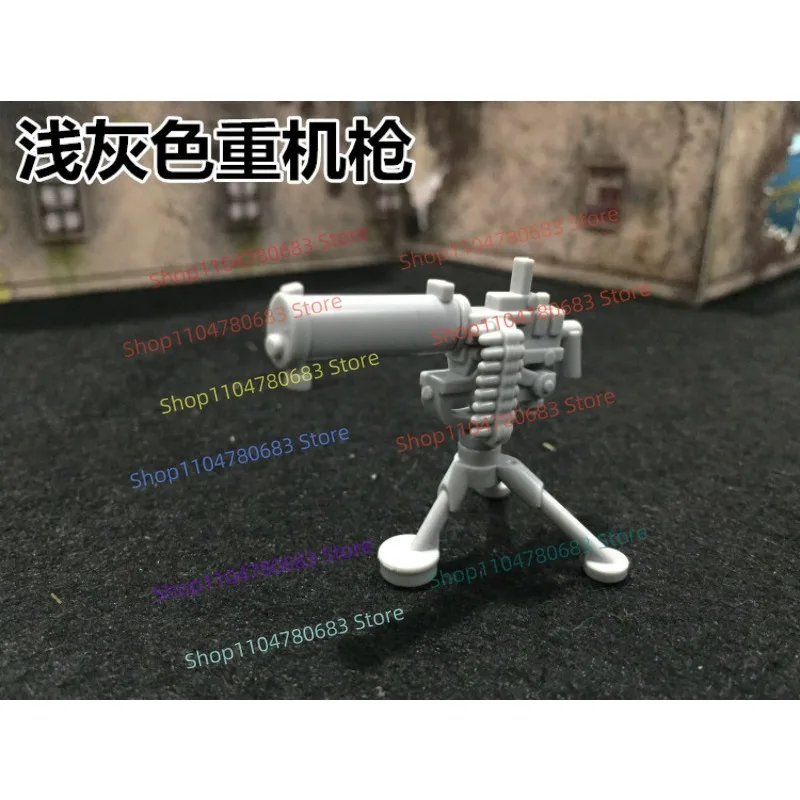 Klocki konstrukcyjne MOC Pistolet maszynowy Maxim z okresu II wojny światowej Mini figurka Model do składania Zestaw akcesoriów anime Zabawka Kolekcjonerski prezent