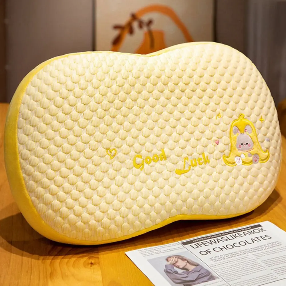 Ice Bean Handwarmer Kussen Dubbelzijdig Super Zacht Kantoor Dutje Kussen Cartoon Hoge Rebound Geheugen Kussen Gevuld Vrouwelijk Cadeau