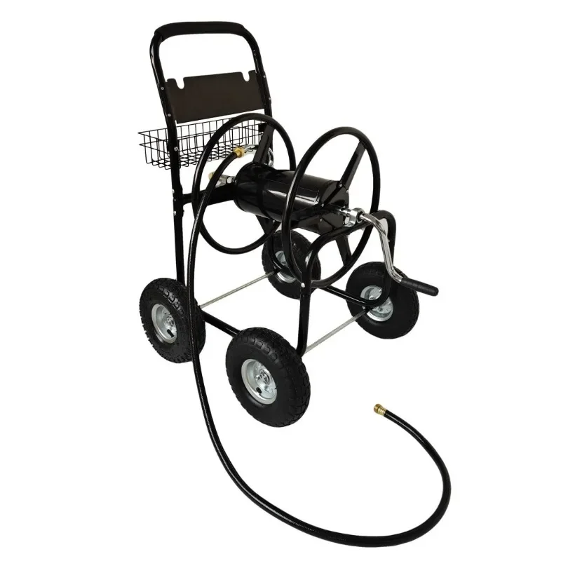 金属製の大型手動式水道管収納車の周りに50～90メートル巻くことができます