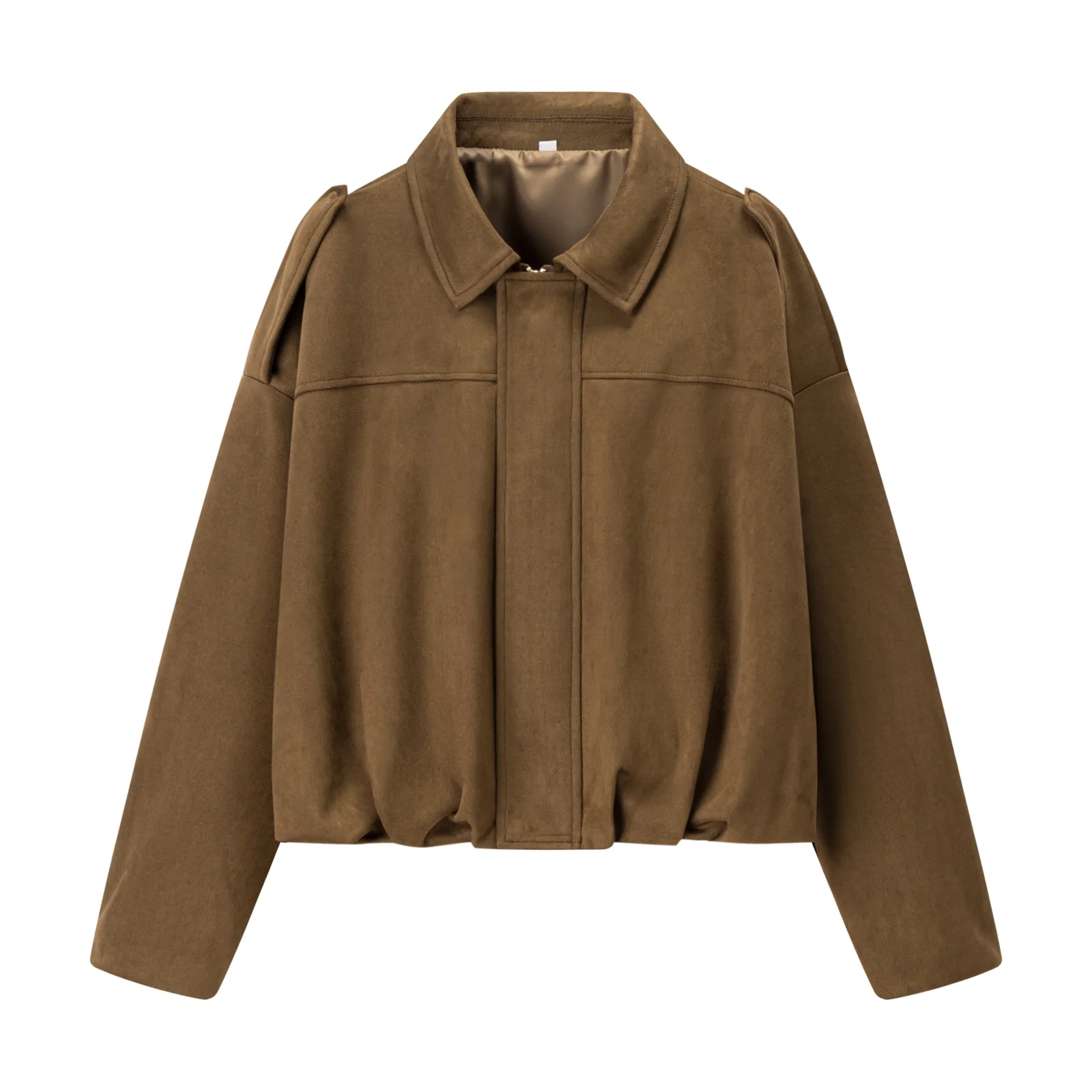 Sli Retro Dimagrante Faion Pilot Jaet Cerniera Casual Batswing Sves Capispalla da donna in poliestere caldo taglio dritto