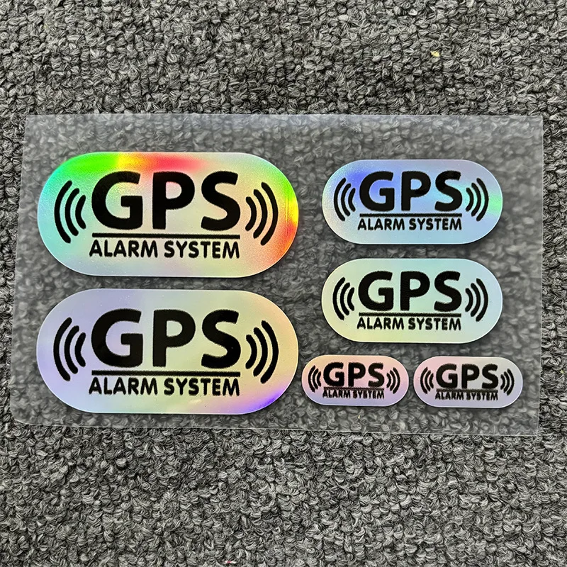 

Reflective Laser GPS Alarm System Motorcycle Stickers Waterproof DIY Car Window Side Rear Windshield Decorative Vinyl Stickers