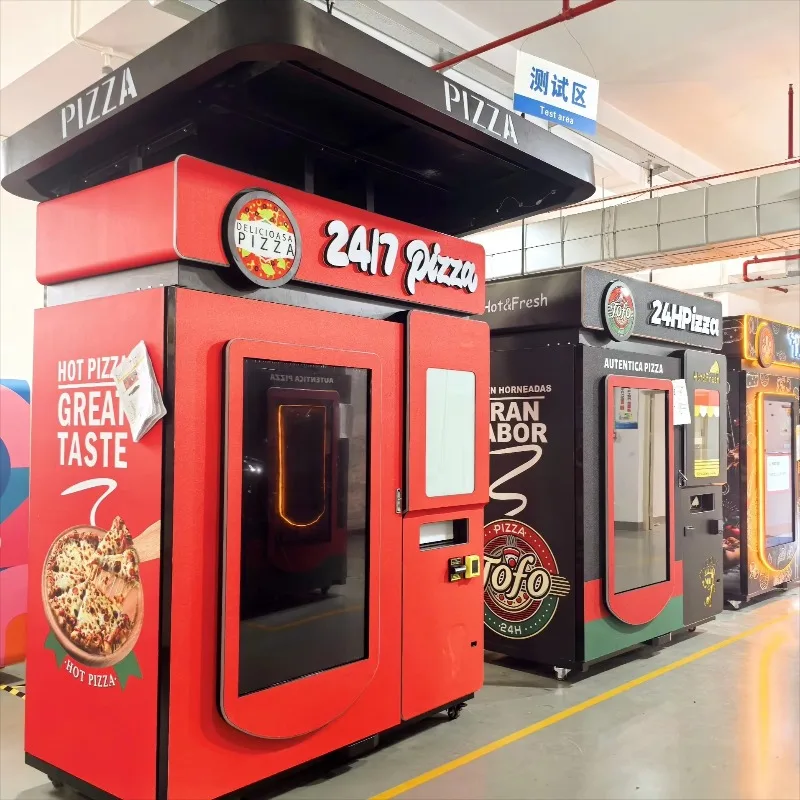 Custom Commercial Indoor and Outdoor Pizza Vending Machines with Ovens 24h Instant Food Service Capabilities SDK Pizza Vending