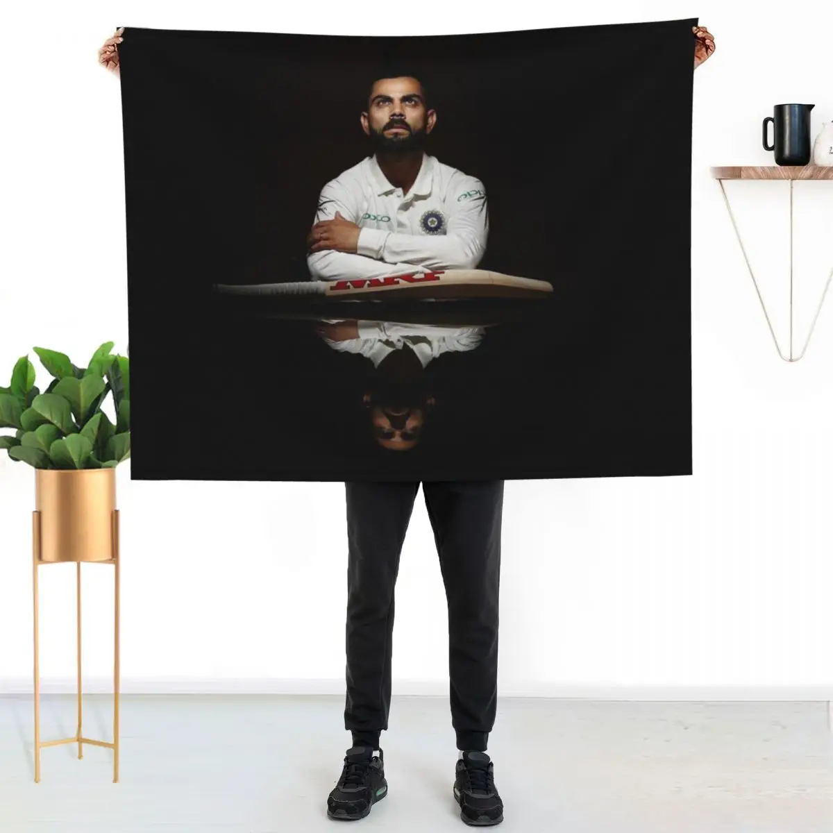 Virat Kohli 5#081022 Throw Blanket Warm Plush Fuzzy Blanket for Living Room