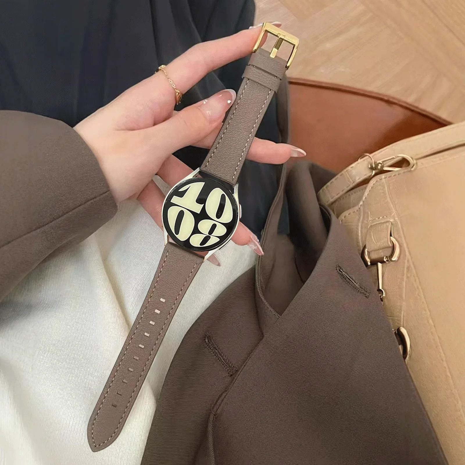 삼성 갤럭시 시계 7 FE 5 프로 4 6 클래식 44mm 40mm 스포츠 팔찌 correa 밴드에 대한 좋은 시계 스트랩 가죽 링크