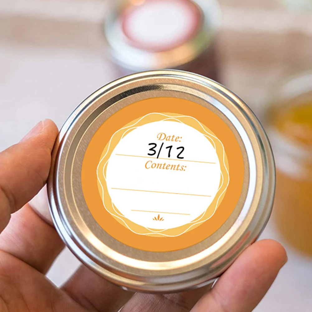 

60pcs Waterproof Date Labels Food Storage Bottle Stickers Blank Removable Handwriting Tags Kitchen Office for Identification