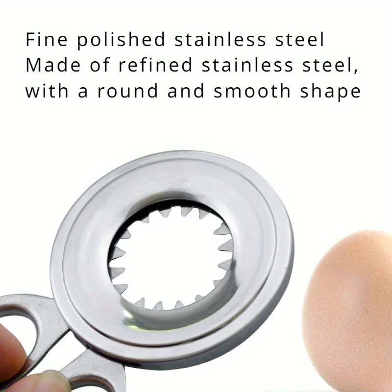 1pc Stainless steel shell opener trimmer egg lid opener egg trimmer egg slicer