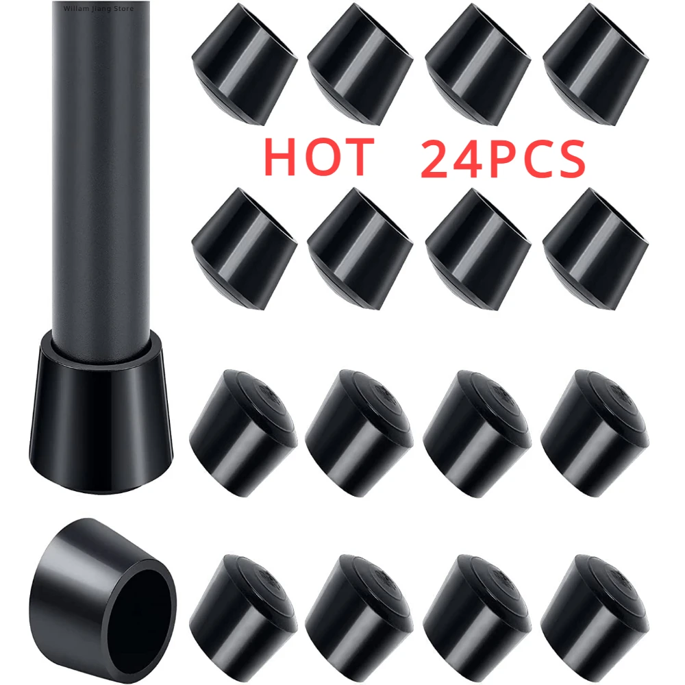 

Round Rubber Chair Leg Pad 10/12/14/16/20/25mm Furniture Leg Table End Plug PVC Silent Anti-slip Floor Protection Cap Foot Cover