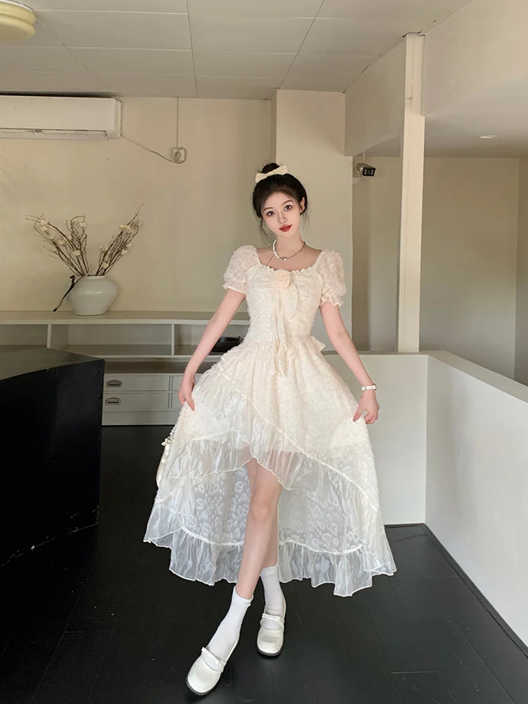 

Irregular Dress Women's Summer Wear Pettiskirt Short Front and Long Back Super Nice Skirt