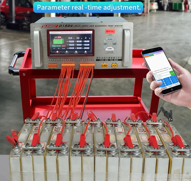 D1524 D1524+ 15A High Current Lithium Battery Equalizer Pressure Difference Repair Balancer Battery Equalizer Car Maintenance