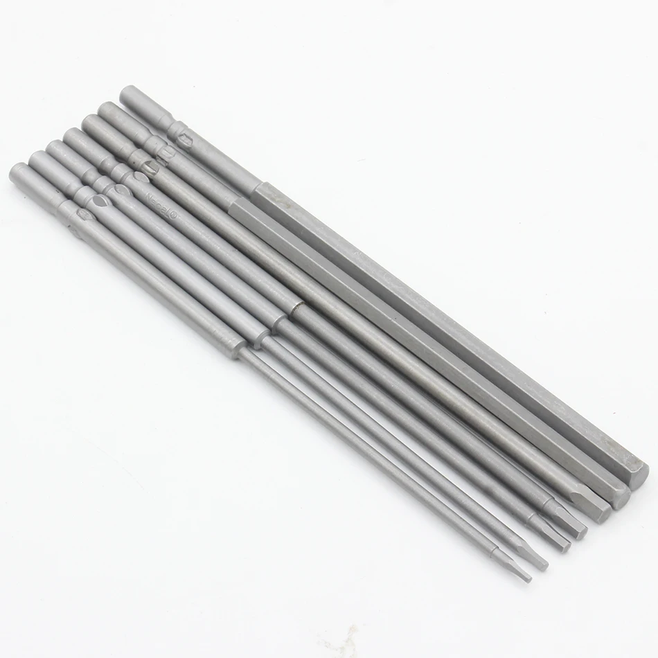 1Pcs Magnetic Hexagon Screwdriver Bit S2 Steel 801 5mm Round Shank Screwdrier Drive Power Drill Bit  60mm 100mm 150mm