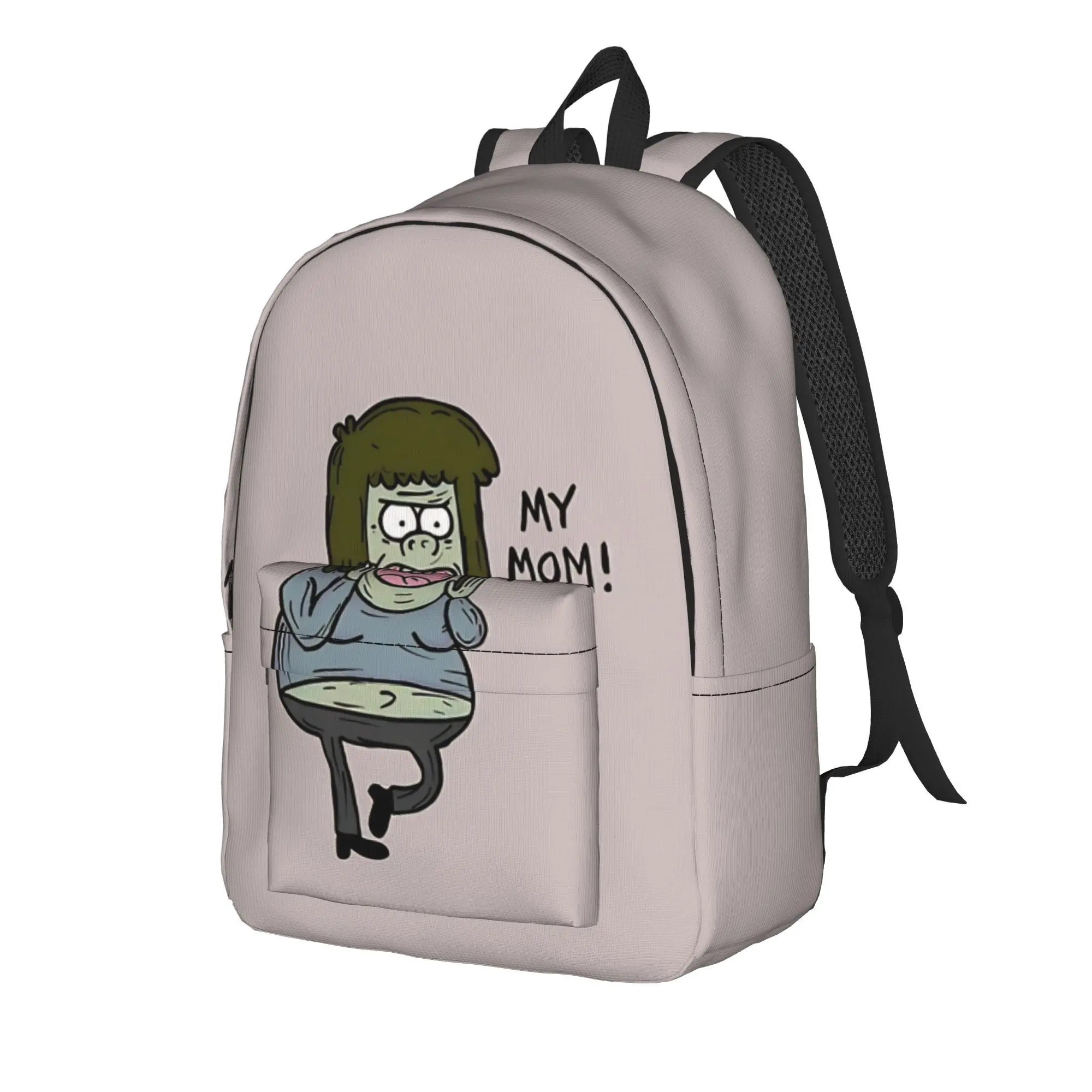 R-Regular show Laptop Bag Back to school season retro casual cartoon  Multi-Function Backpack