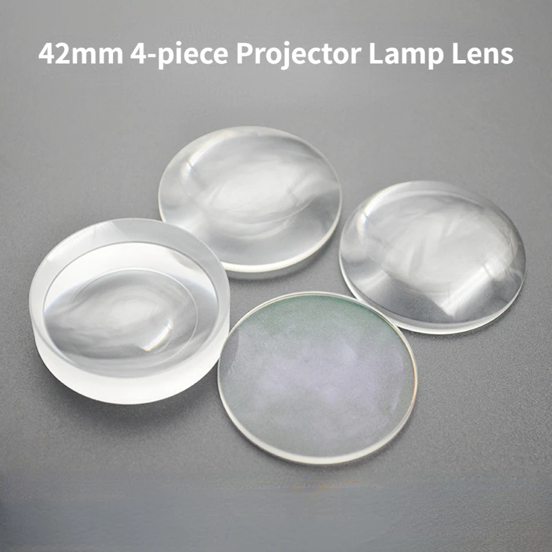 

4Pcs 42mm K9 Glass Double Concave Biconvex Plano Convex Lens HD Projection Lamp Logo Projector Light Lenses FL 40 50 160 -40 MM