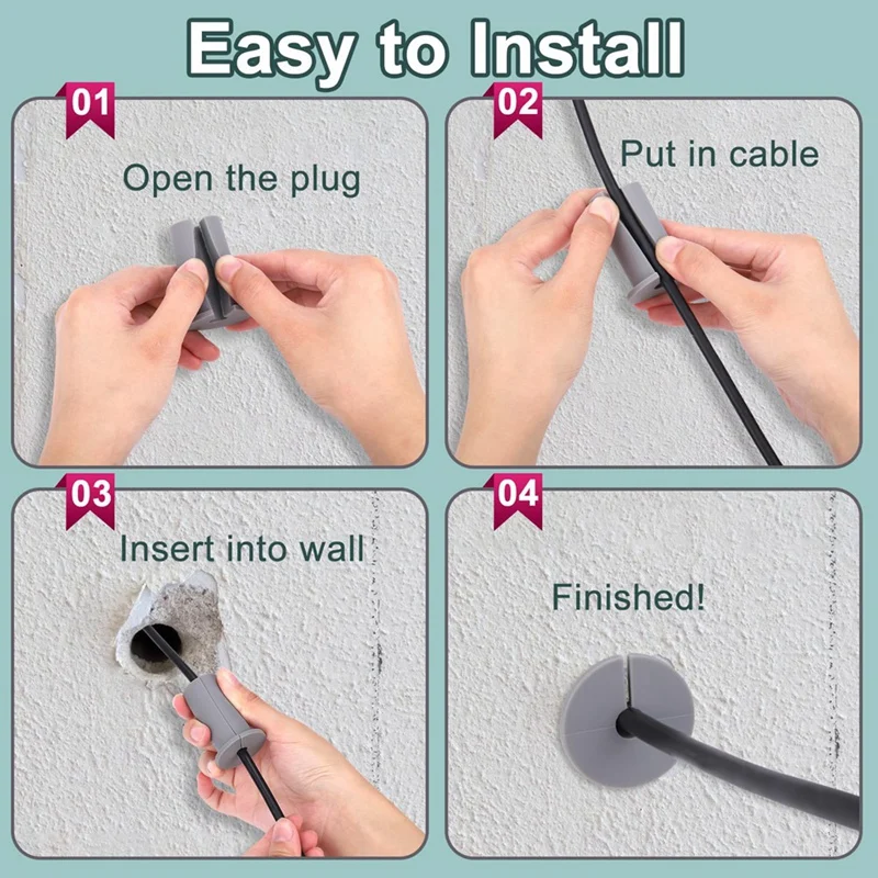 Wall Grommets For Starlink Cable, For Streaming Organizing Protecting Cords, For 1Inch Hole Routing Kit