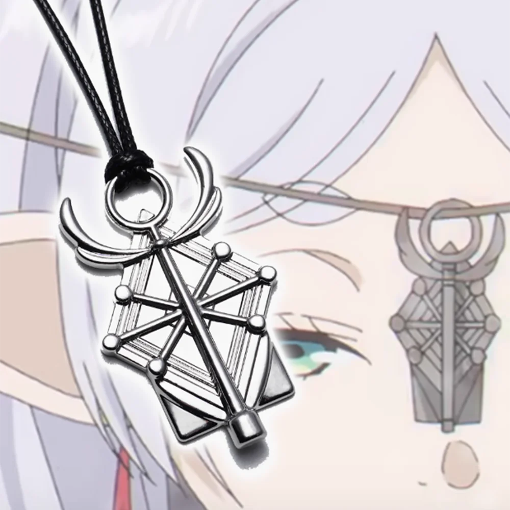 Anime Frieren: más allá del final del viaje collar Frieren en el funerario Frieren el último mago personal sagrado colgante elfo Cosplay