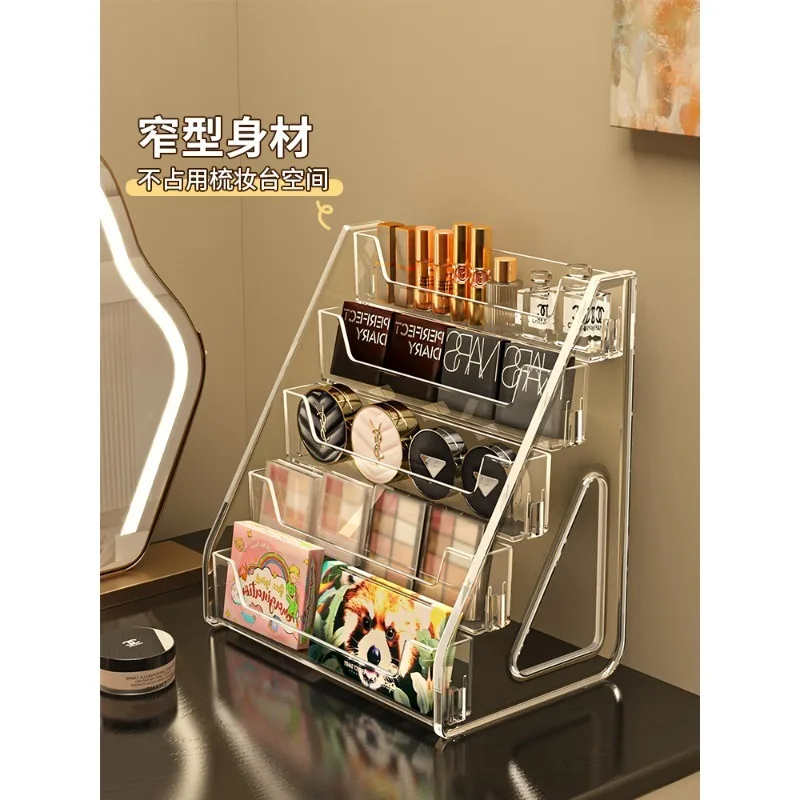 

Cosmetics storage box Dressing table table transparent stepped lipstick perfume display rack eye shadow tray shelf