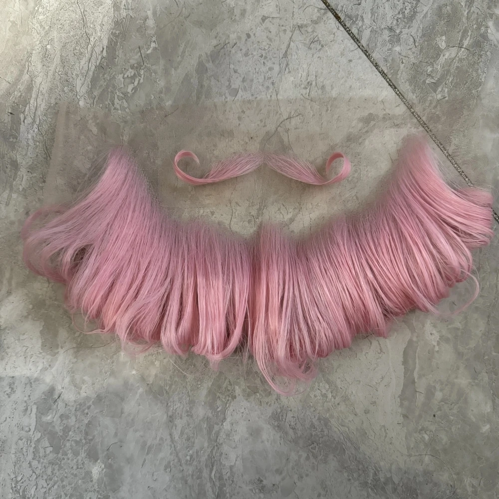 

Anime Cosplay Accessories Beard Pink Whisker Mustache Movie Party Prop Custom Made