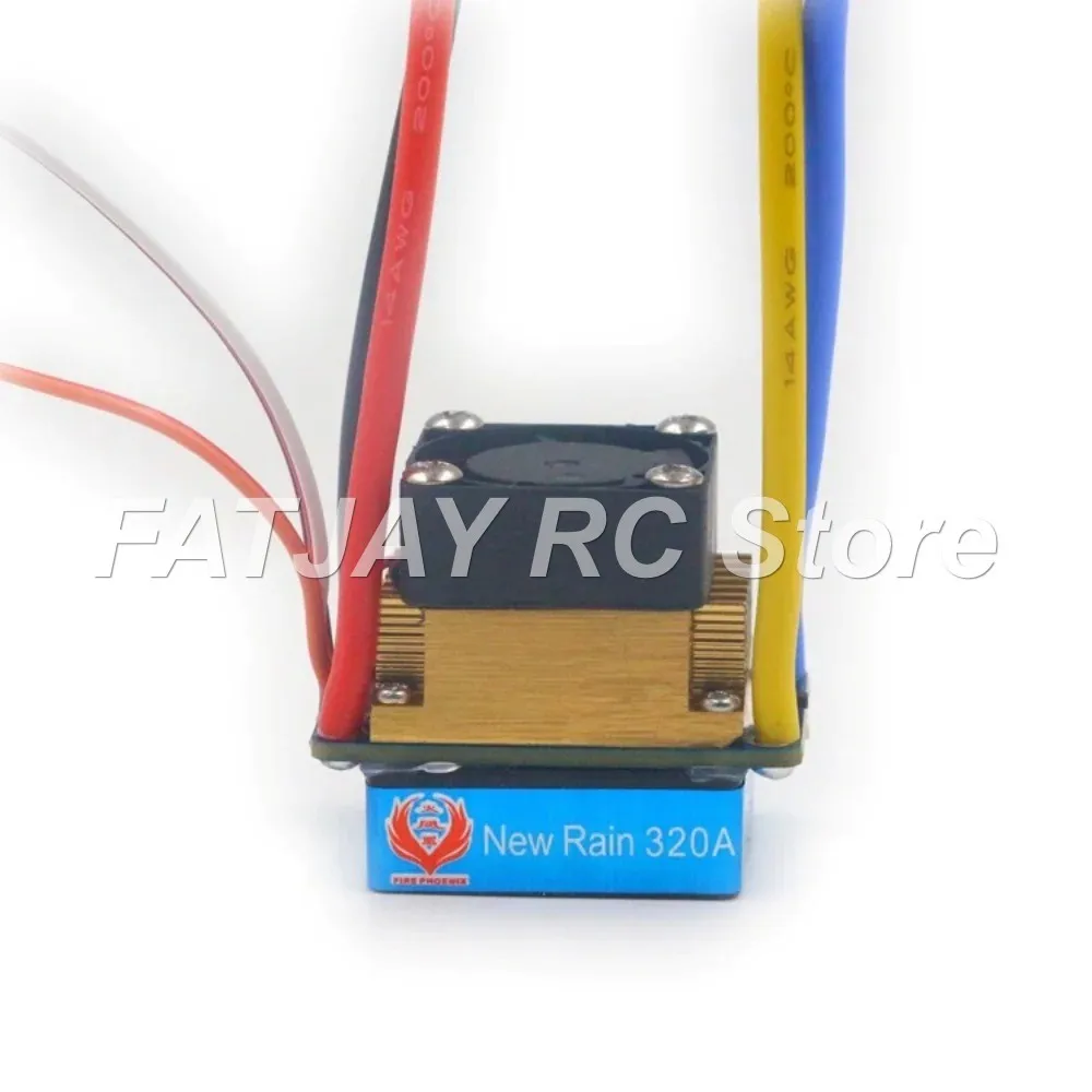 FATJAY 320A Brushed ESC FIRE PHOENIX Rain Waterproof 3S for 1/10 RC Car Buggy Off - Road