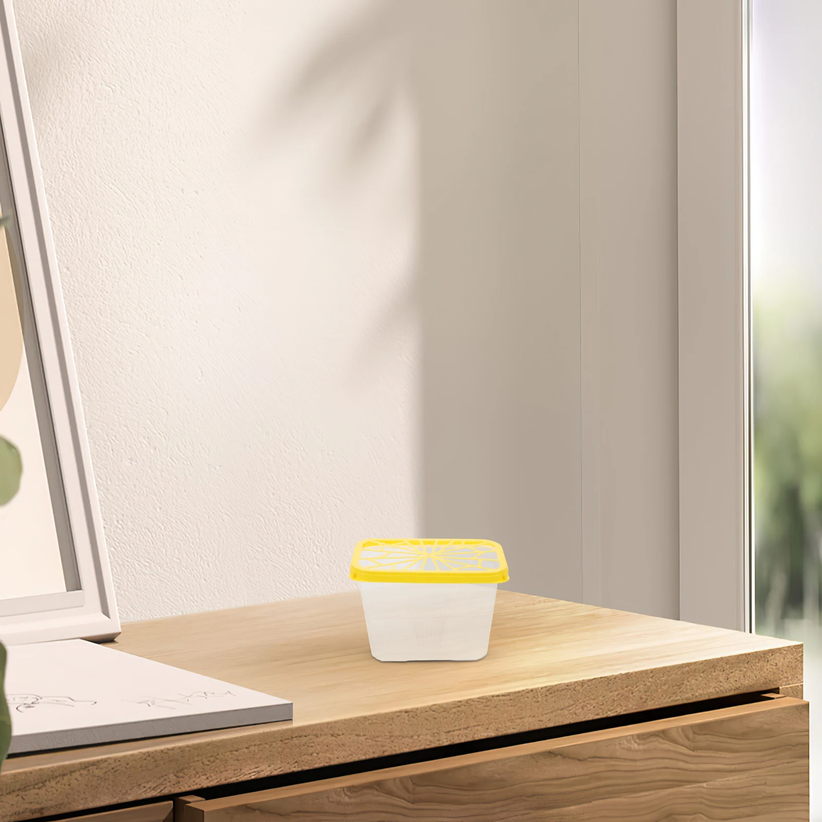 

4pcs Dehumidifier Boxes Large Capacity Reusable Wardrobe Shoe Cabinet Bookcase Moisture Absorber Empty Plastic Holder