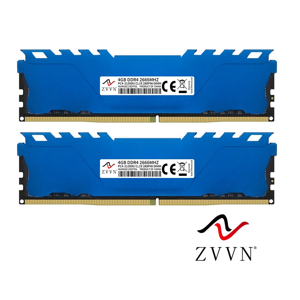 

ZVVN 8 ГБ (2 x 4 ГБ) DDR4 2666 (PC4 21300) Синяя настольная память Модель 4U4H26C19ZVT0L02