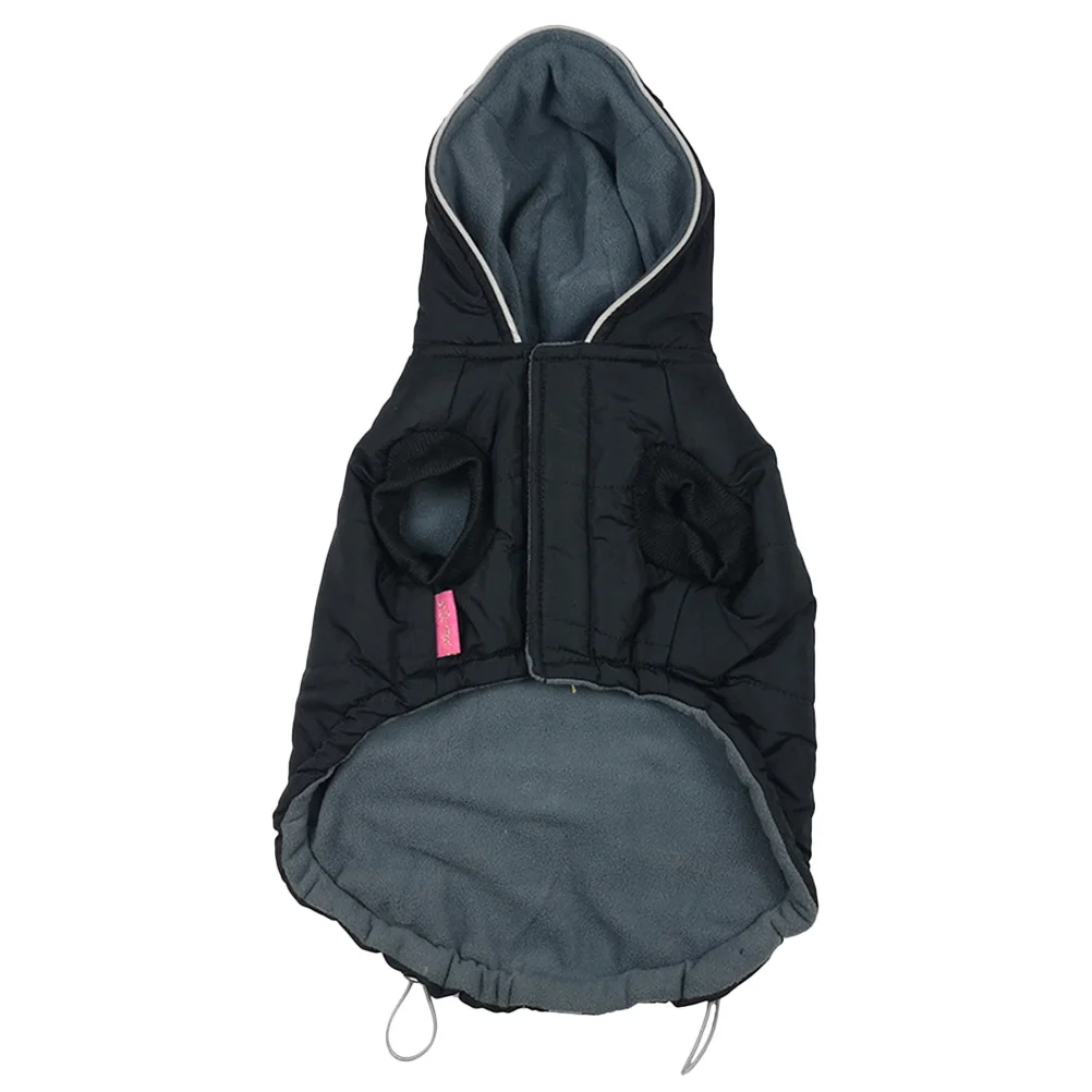 

Pet Dog Keep Warm Cotton Vest Glow in Dark Black S Outdoor Vest Sports Snowsuit Breathable Soft Glow in The Jacket