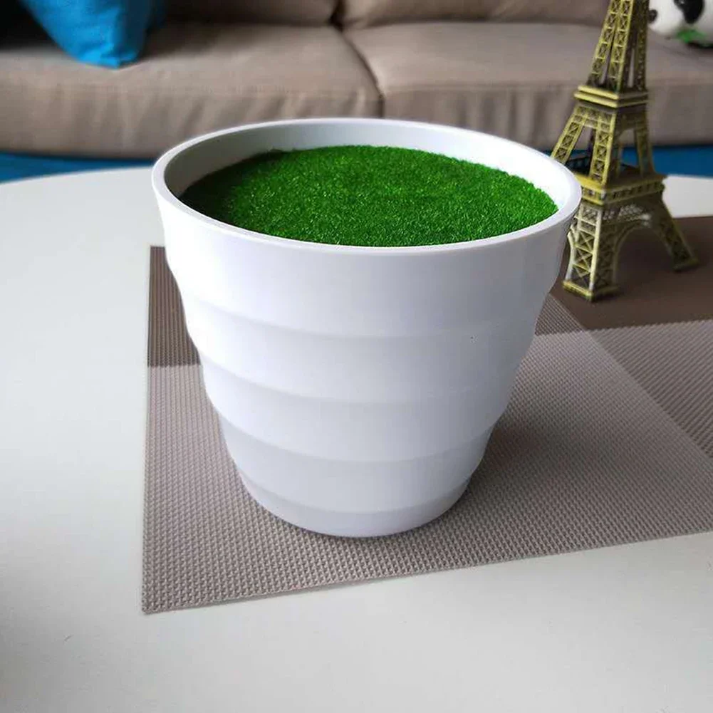 

Artificial Pot Plants Pot Nursery Pot Artificial Lawn Vase White Plastic Thick Plant Flower Pot Home Garden Decoration Air plant