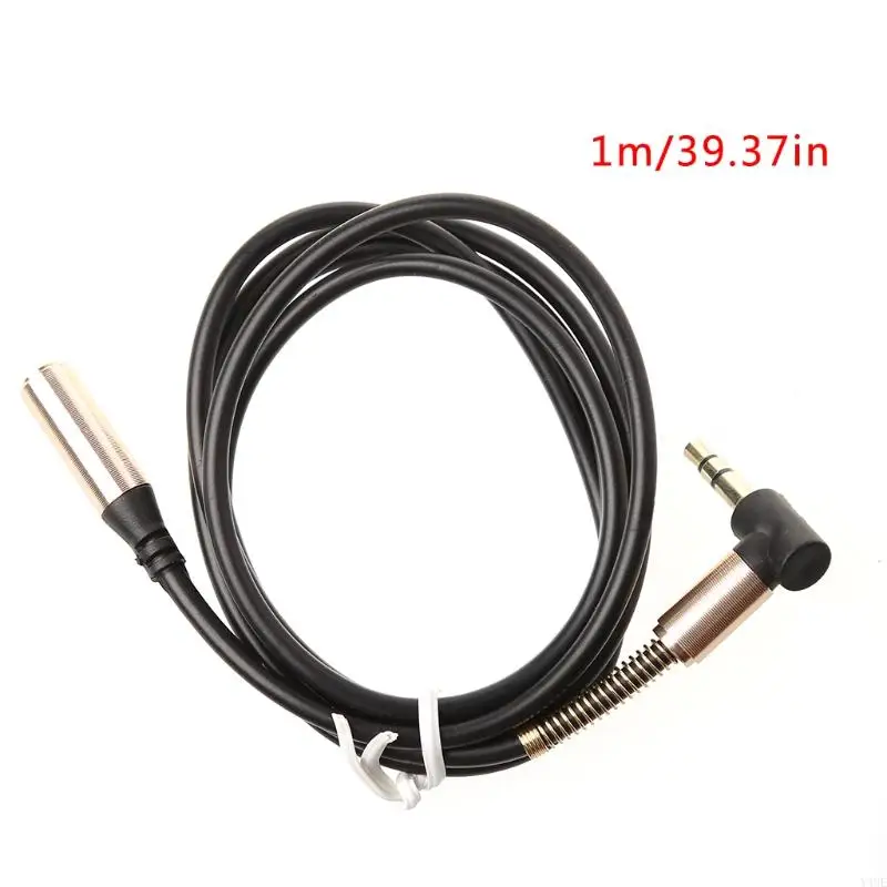 Y4UE Conector Adaptador Convertidor Macho a 3,5 mm en ángulo Recto 90 Grados