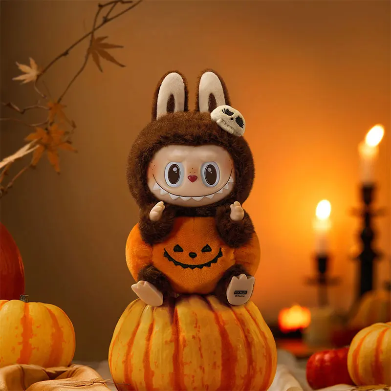 

New Sale Halloween Labubu Pumpkin Monster Carnival Cute Cartoon Vinyl Doll Desktop Decoration Halloween Gifts Not Original