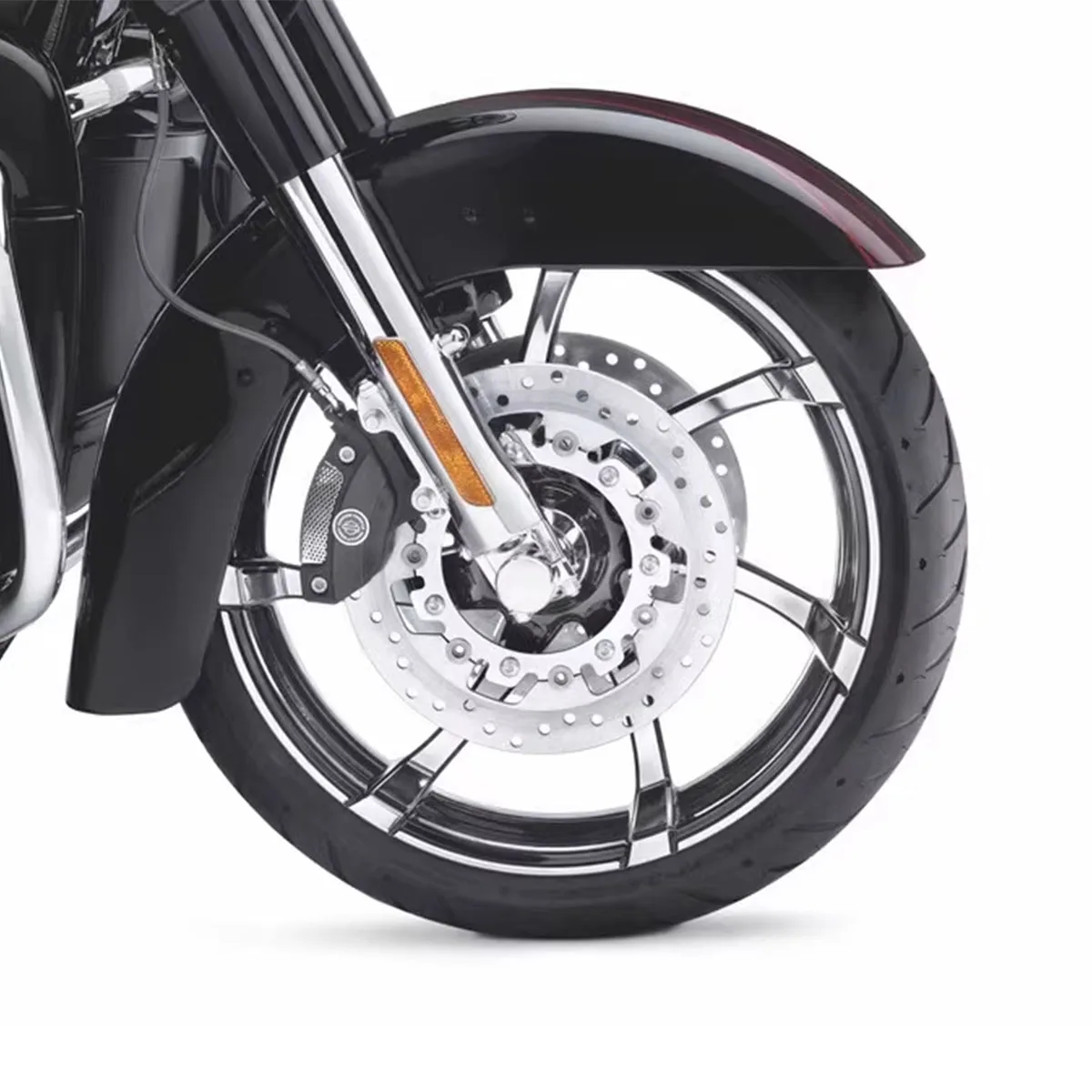 New Condition Black Aluminum Alloy Motorcycle Wheels Front Rear Rim Accessories Compatible for Harley 09-later Touring Models