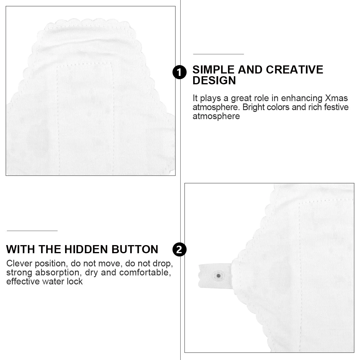 3 Pcs Menstrual Cloth Sanitary Napkin Reusable Pads Washable Clothes Panties Napkins Cotton Leak Proof Underpants Towels