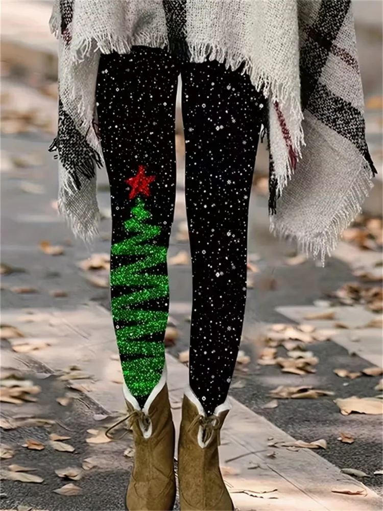 طماق المرأة طماق عيد الميلاد بسط الجوارب ضئيلة مثير أزياء اليوغا السراويل العصرية بارد تجريب السراويل #6