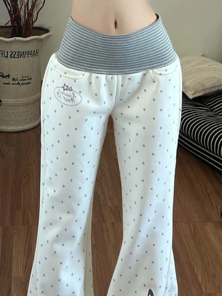 Fashion Casual White Polka Dot Slim Trousers Women Hot Girl New Striped Thin St… - Image 6