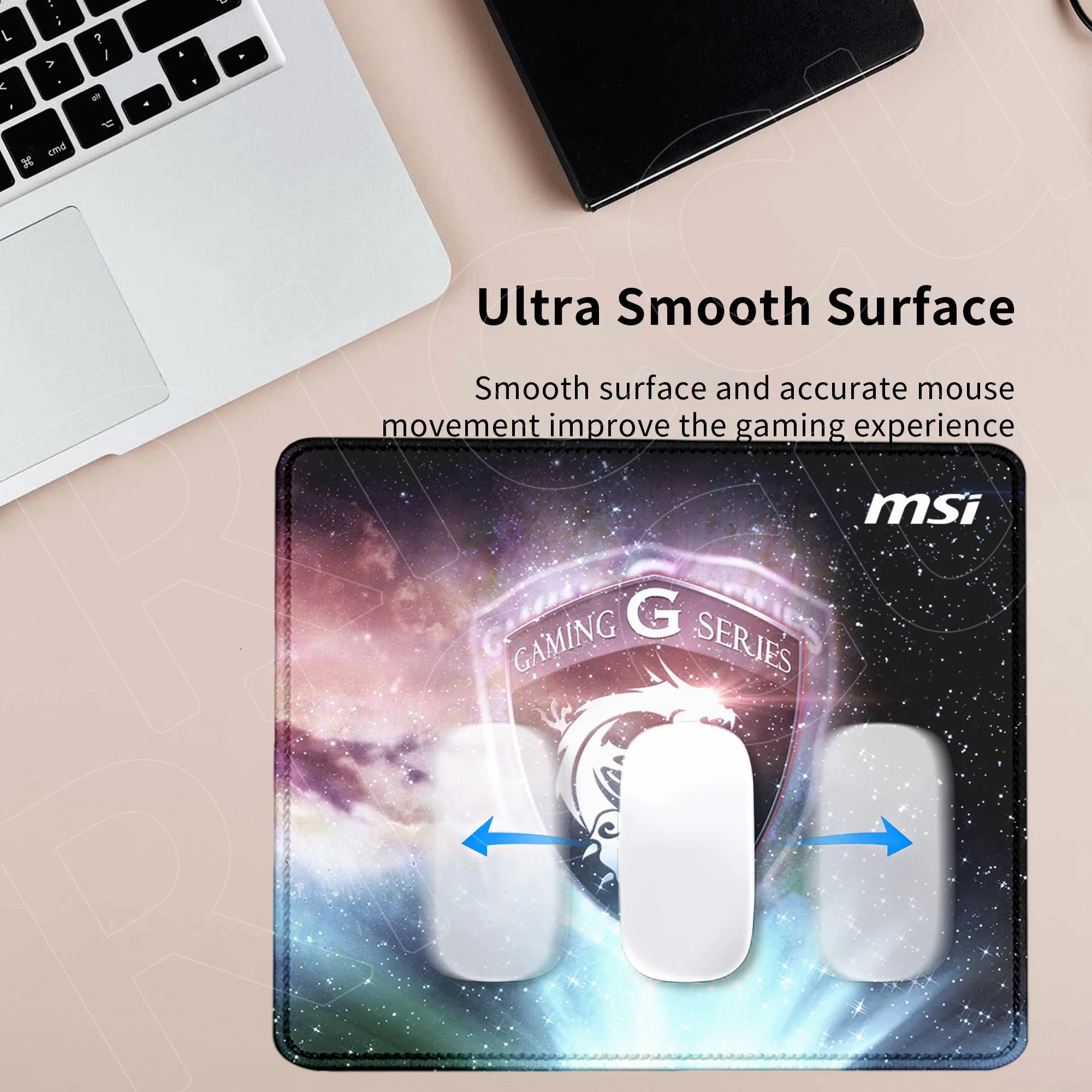 18x22cm Small Computer MSI Desk Mouse Pad Portable Gaming Anime Carpet Xs Rubber Non-slip Cushion Lock Edge Durable Keyboard Mat view 5