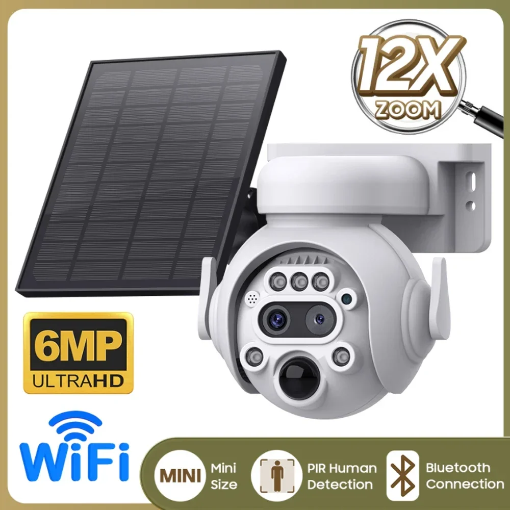 EDUP Solar Battery 12X Zoom PTZ Camera Video Surveillance 4G Wifi IP Outdoor Waterproof Camera Hd Security Network Camera