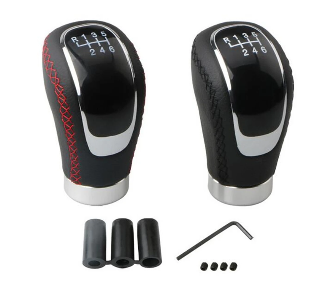 

Универсальный 6-скоростной автомобильный новый кожаный красный стежок ручной рычаг переключения передач автомобиля рычаг переключения передач