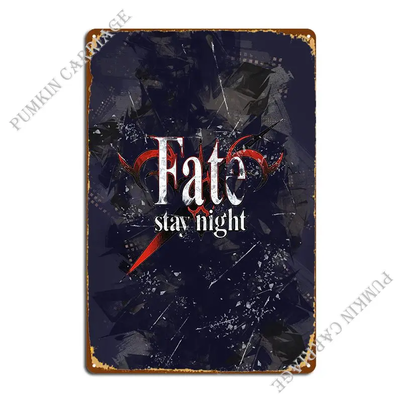 

Fate Stay Night Metal Signs Club Custom Pub Mural Designing Wall Mural Tin Sign Poster