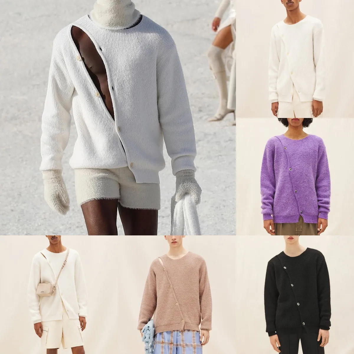 High Street Trend Crew Neck Hollow Sweater Men's Autumn And Winter New High-end Sweater Men's