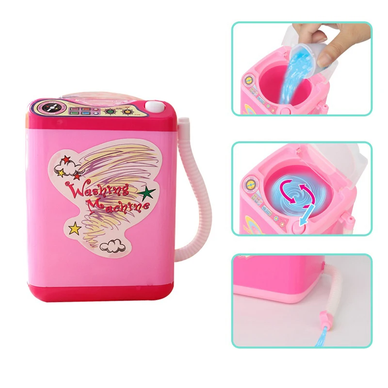 Mini soffio per cipria Spugna per bambini Lavaggio elettrico Strumenti per il trucco in plastica Macchina per la pulizia Detergente Polvere a doppio uso asciutta e bagnata