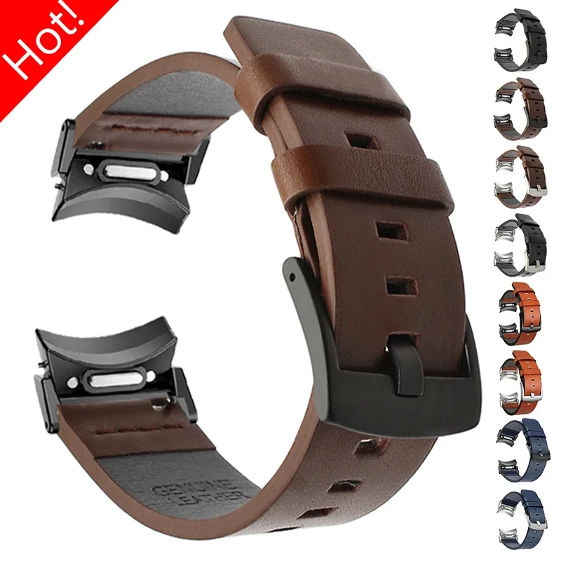 

Leather Strap for Samsung Galaxy Watch 6 Classic 43mm 47mm 6 5 4 40mm 44mm No Gaps Bracelet Strap for Galaxy 5Pro 45mm Watchband