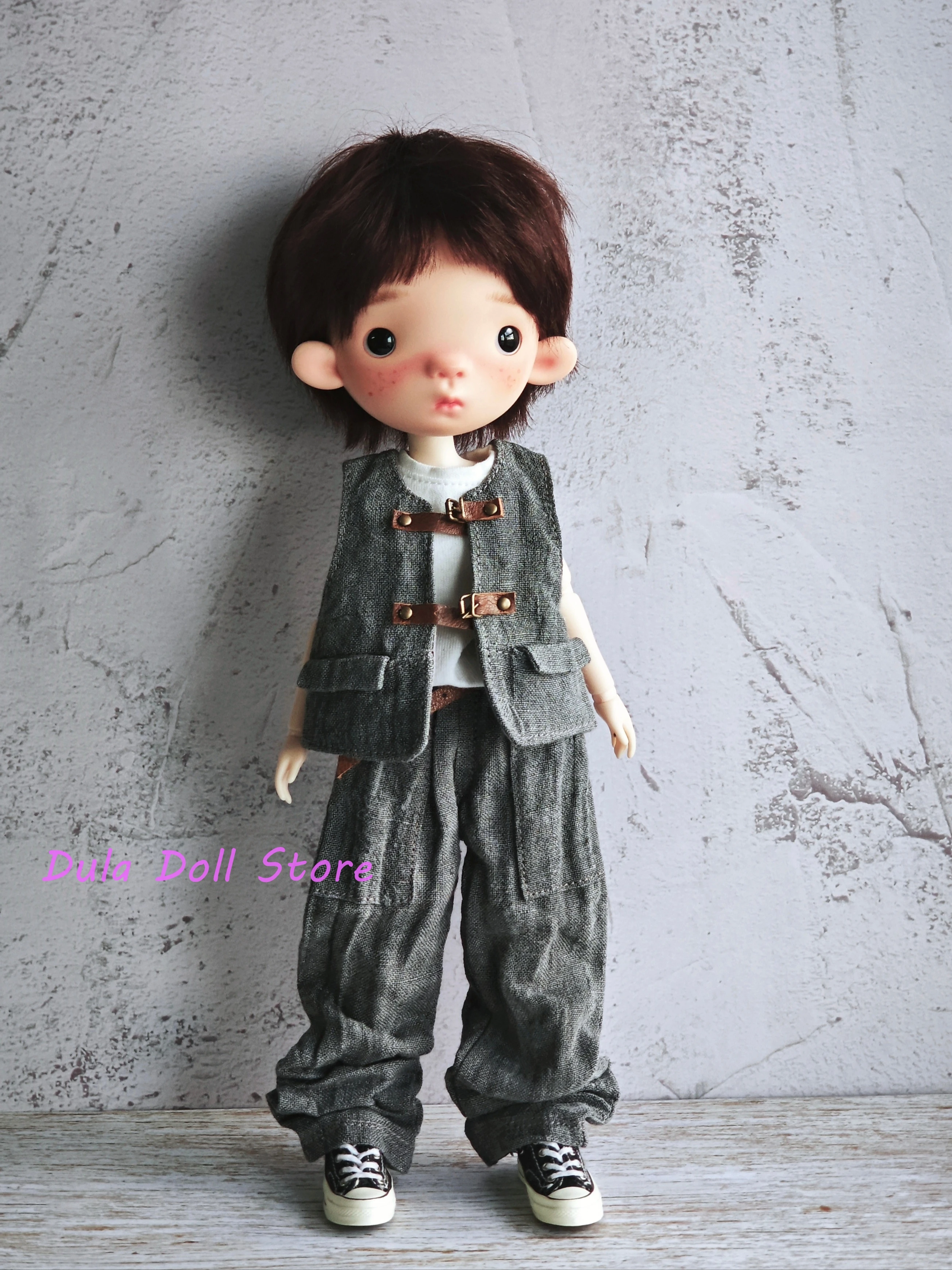 Dula poppenkleding jurk neutraal lederen vest in 4 kleuren voor Blythe Landoudou Landaob24 ob22 Azone Licca ICY JerryB 1/6 Bjd pop