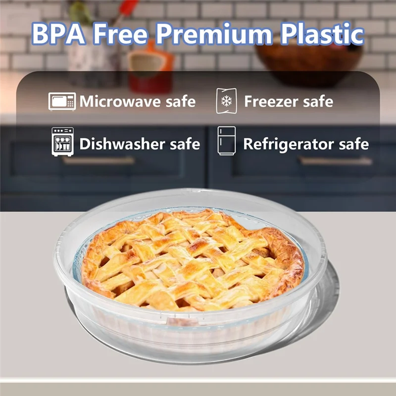 Plastic Pie Box With Lid Fresh-Keeping Box Pie Box With Handle Pie Box Suitable For Transport-AT64