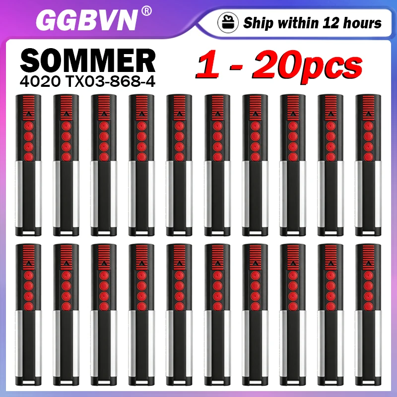 

SOMMER 4020 TX03 868 4 Garage / Gate Remote Control 868MHz For SOMMER 4020 TX03-868-4 4026 TX03-868-2 4031 TX08-868-4 4035 4025