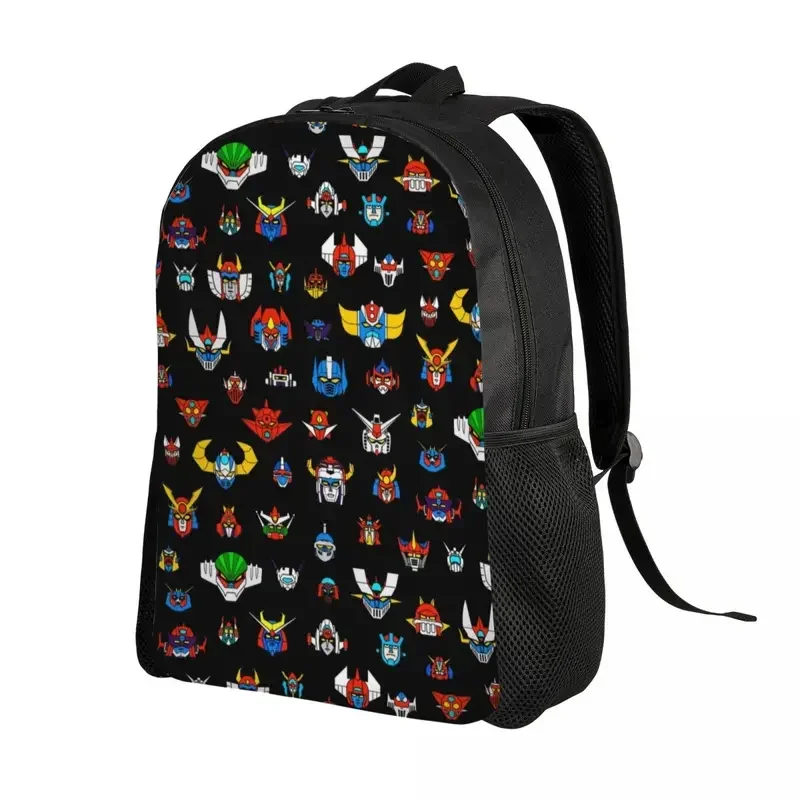 Ufo Robot Logo Backpacks for Women Men School College Student Bookbag Fits 15 Inch Laptop Goldorak Grendizer Mazinger Z Bags