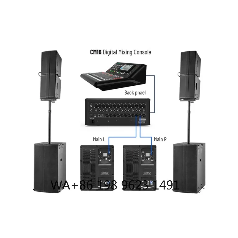 Professional DSP Line Array Speaker System High Fidelity Sound for Stage Live Performance