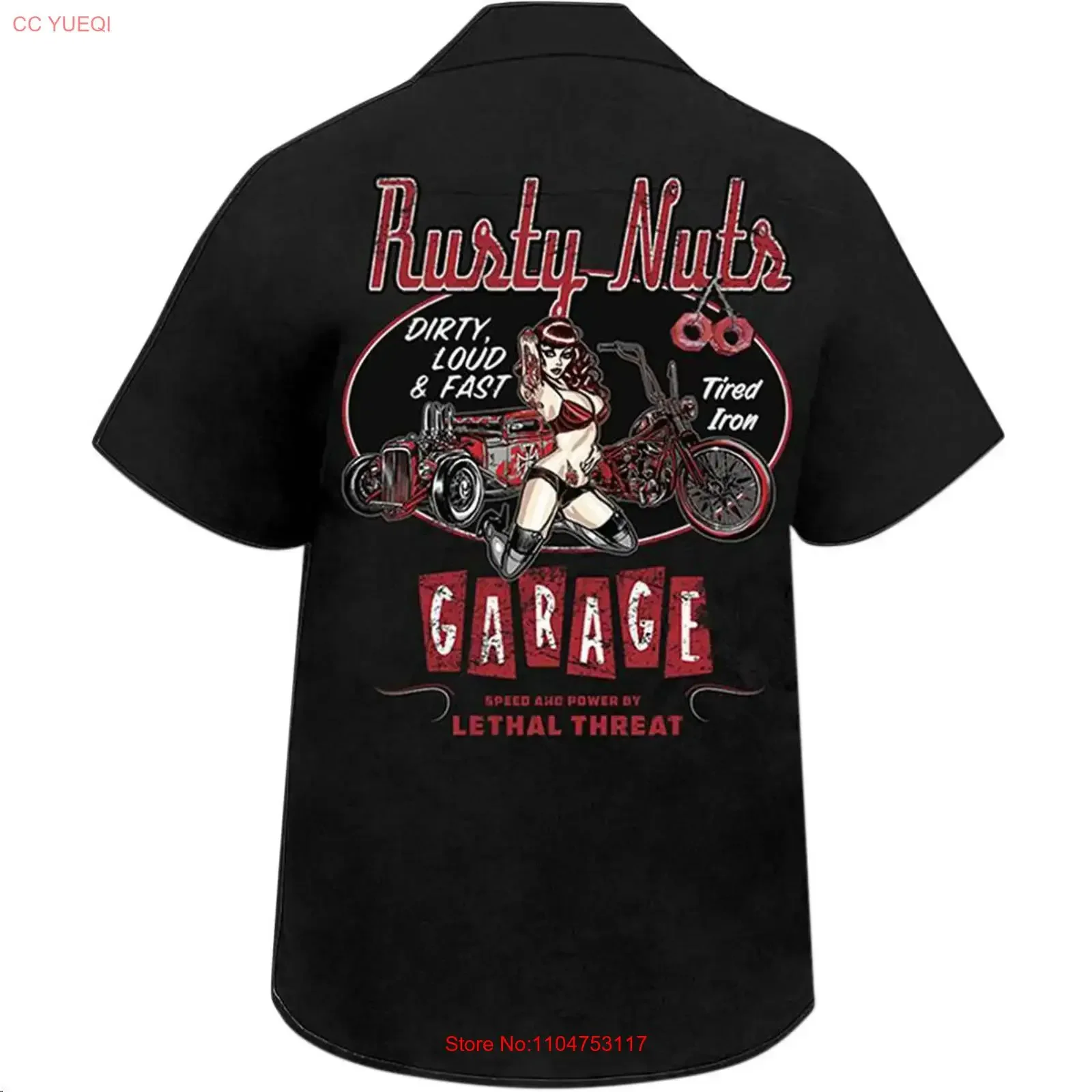 Lethal Threat Rusty Nuts Screen Work T Shirt vintage Washed Casual Unisex graphic Slightly Stylish Versatile fashion streetwear
