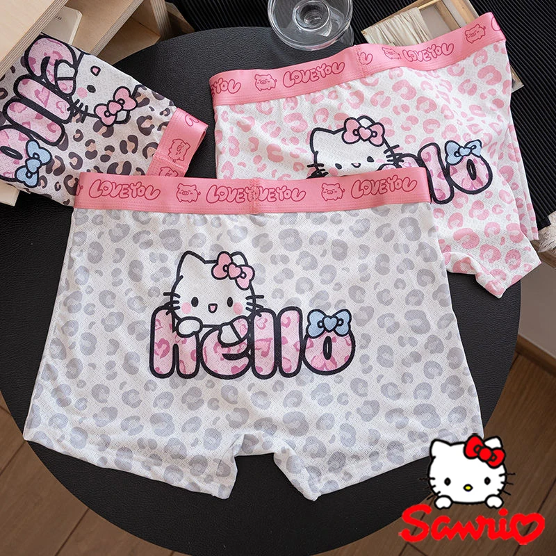 

Sanrio Hello Kitty Underpants Cartoon Cute Men Print Stretch Boxer Briefs Cosy Soft Antibacterial Crotch Big Pound Underwear