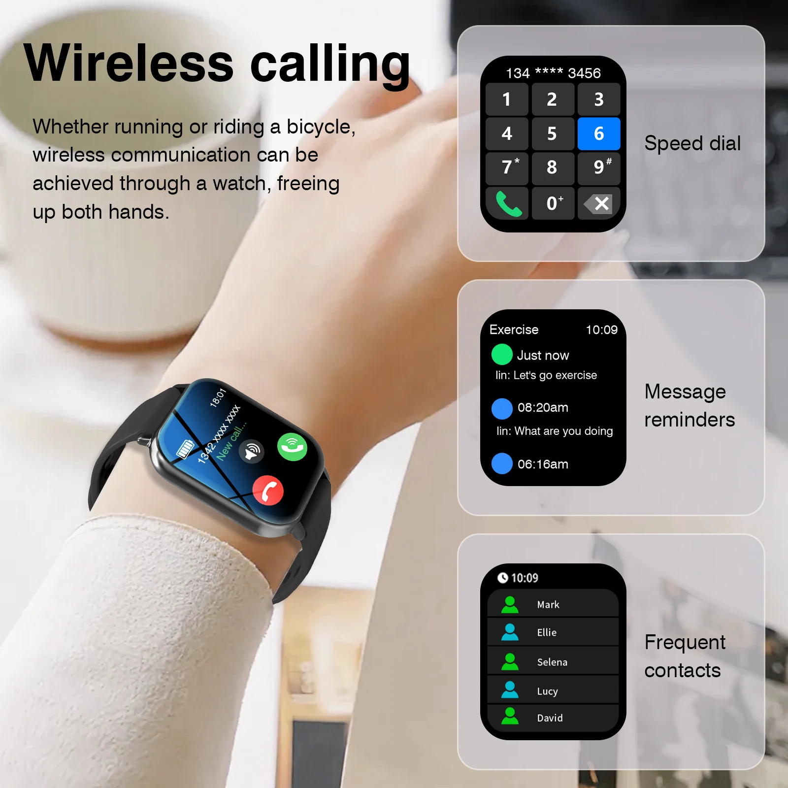 Women's Fashion Smart Watch - Elegant Wristwatch with Wireless Calling Message Reminder Music Control for Daily & Casual Wear