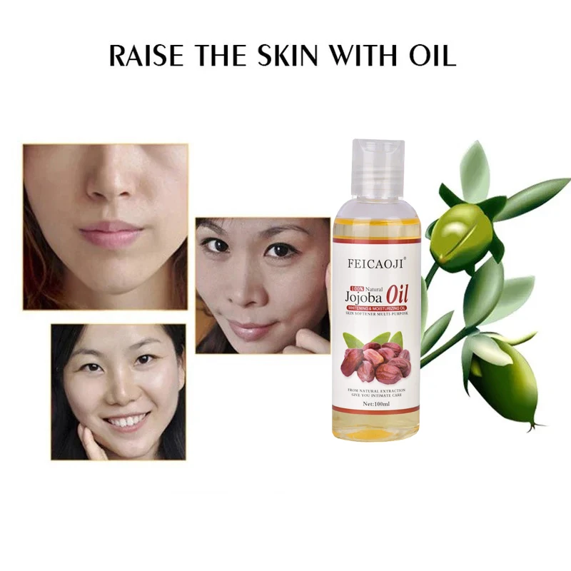 Natural Organic Jojoba Oil Anti Aging Firming Skin Face  Moisturizing Relaxing Massage Oil Hair Repair Skin Care Body Oil